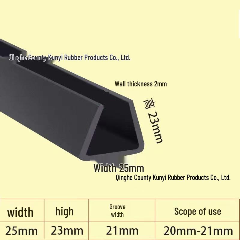 U-Shaped Rubber Edge Protector: Glass, Metal, and Steel Anti-Collision Edge Banding & Sealing Strip
