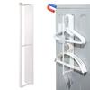 ABWR-Magnetic Clothes Hanger Dryer Side Hanger, Laundry Room Organization And Storage Hanger Rod Rack