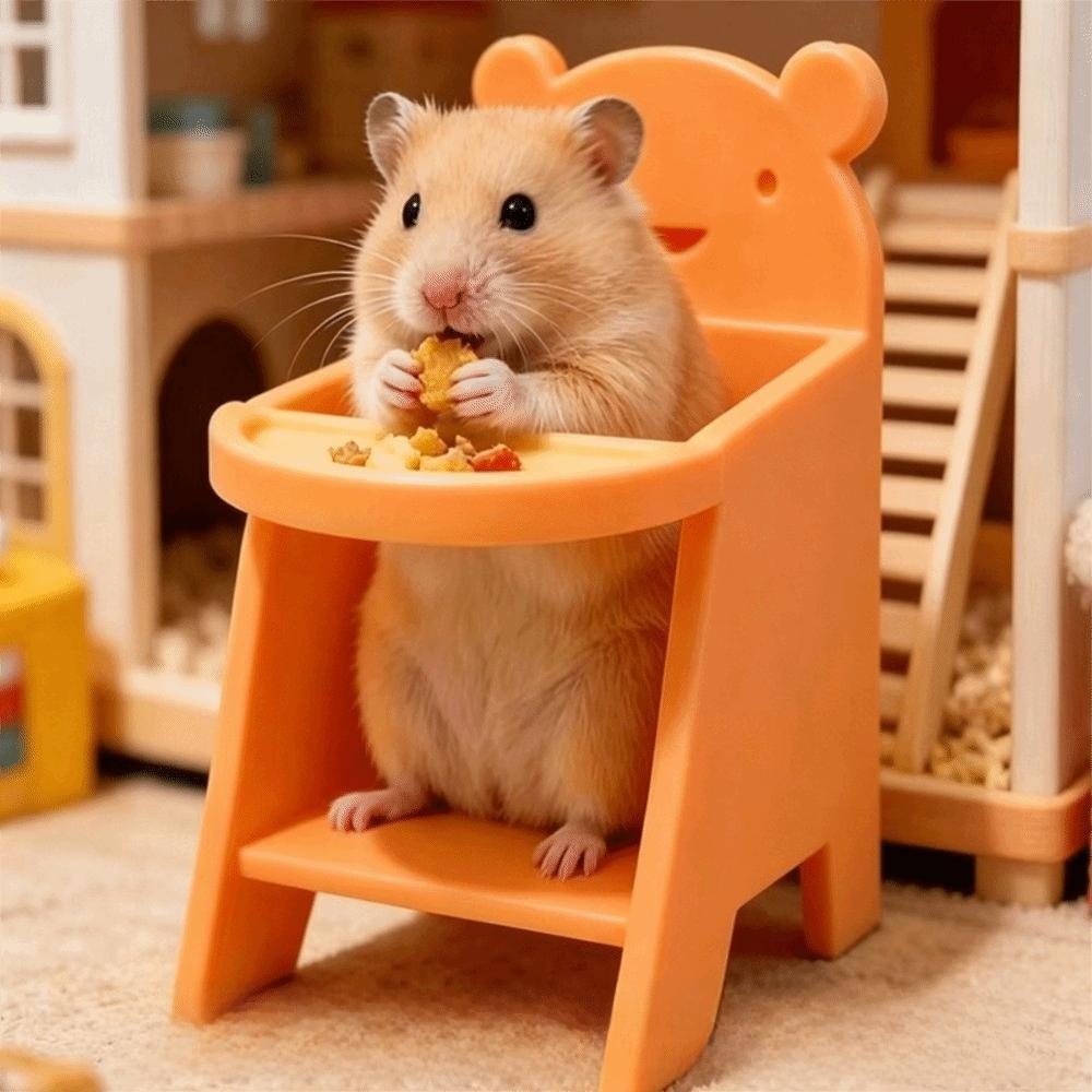 Bear Shape Mini Pet Dining Seat Mini Mini Pet Chair New Small Pet Seat  Small Rat Cage