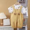 2Pcs/Sets Kids Set Clothes Children Baby Boy And Girl Cartoon T-Shirt Strap Shorts Summer Fashion Casual Tracksuit
