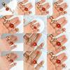 Metal Red Daisy Alphabet Keychain  A-Z 26 Letters Keyring Charms Bag Pendant Jewelry Gift Accessories