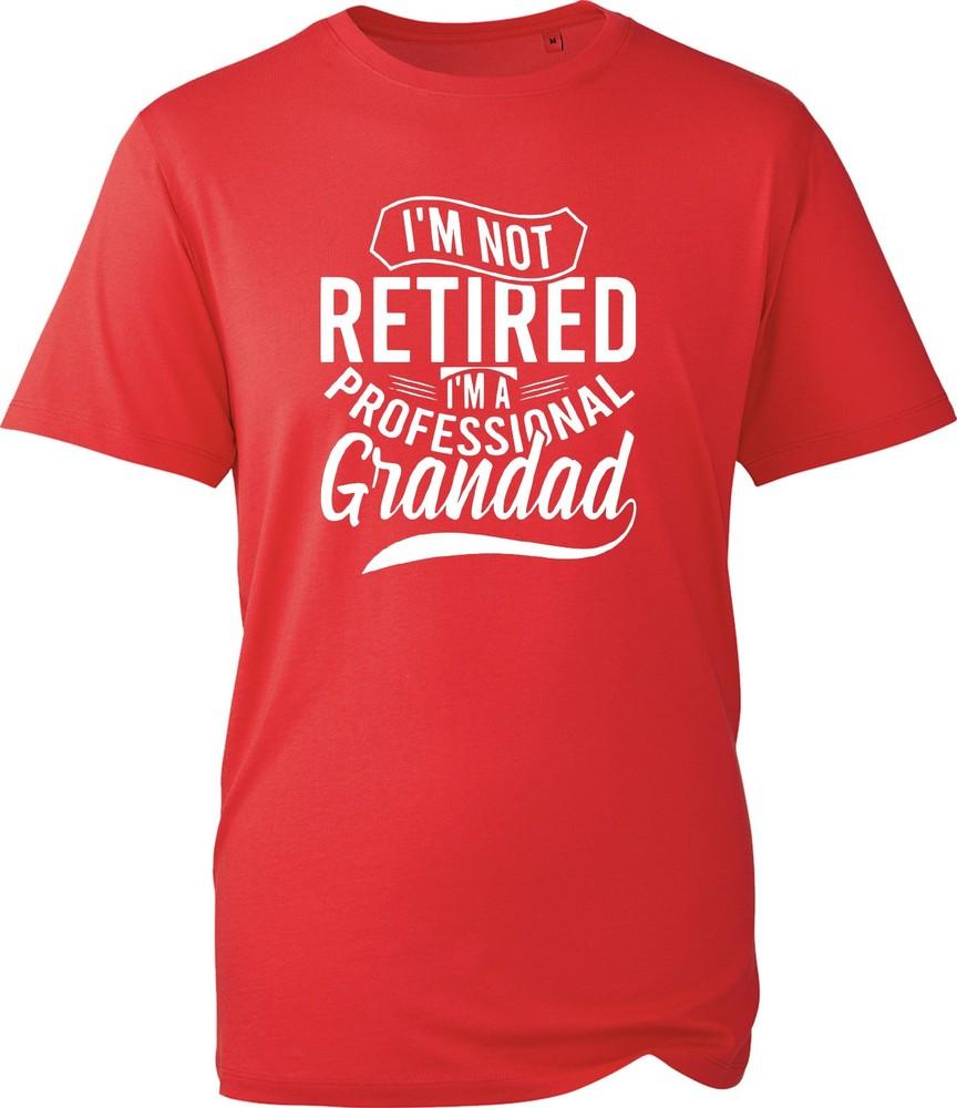 Grandad T Shirt Unisexs Novelty Retired Professional Tee Black Grandfather Gift S