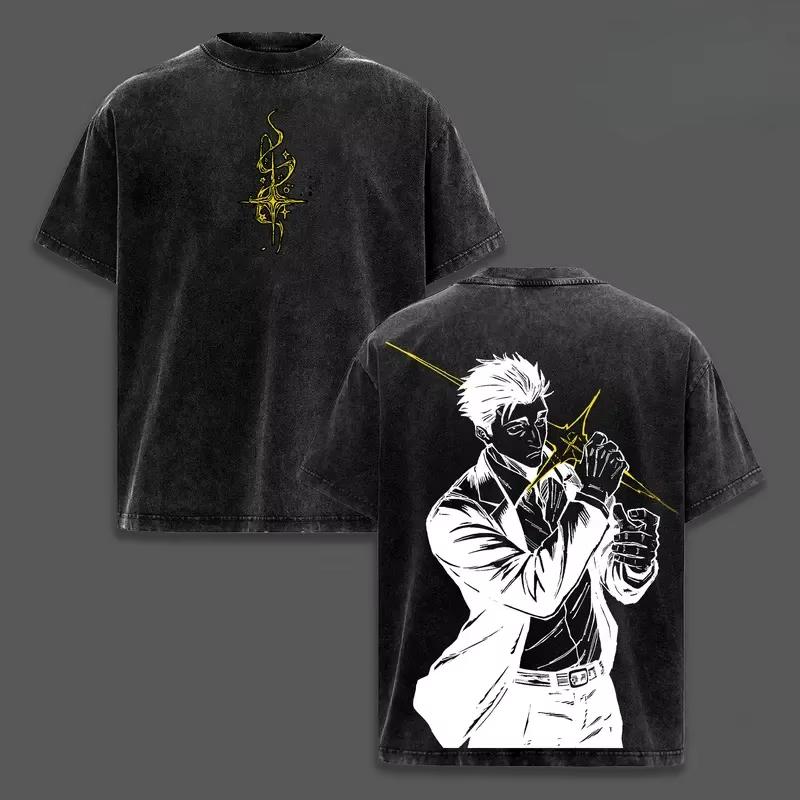 

Jujutsu Kaisen Higuruma Hiromi Printed Tee Men s Clothing Retro Washed T-shirts Cotton T Shirt Summer Harajuku T shirt S
