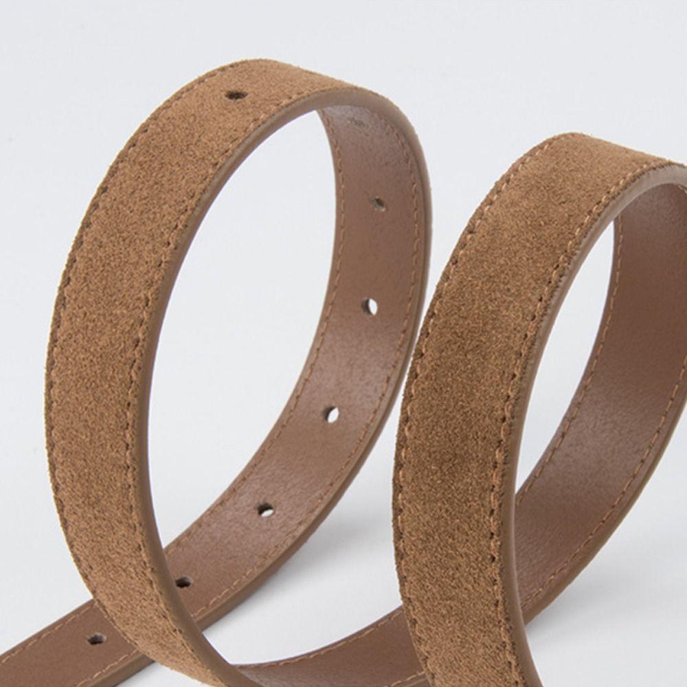 Luxury Design Suede Leather Belt Trendy Pin Buckle Waistband Women Trouser Dress Belts  Gifts