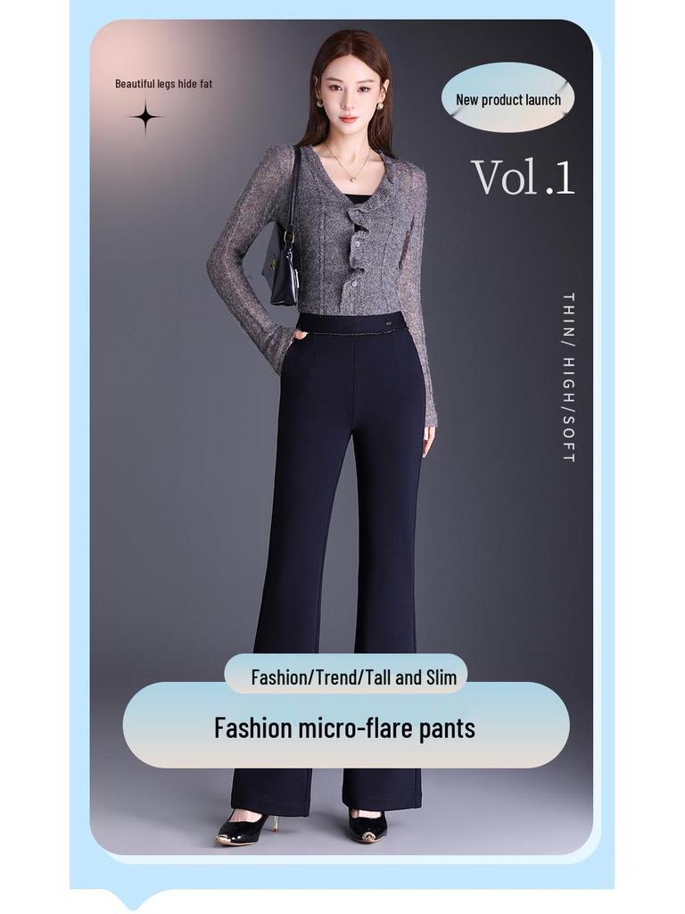 Women's Plus Size High Waist Fishtail Flare Pants - Slimming Autumn/Winter 2025 Trend