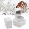 Flannel Lining Jewelry Gift Box White Necklace Collection Box Delicate Ring Case Wedding