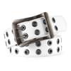 [TRIWORKS] Men's Casual Belt, Large Size, Work Belt, Stylish, Double Pin, PU Leather Belt, White