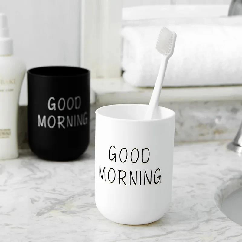 Hot sale Couple Toothbrush Washing Mouth Cups Plastic Home Hotel Tooth Brush Holder Bathroom Accessories Mouthwash Storage