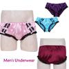 Men's Feminine Panties Silky Satin Lingerie Sissy Knickers Panties