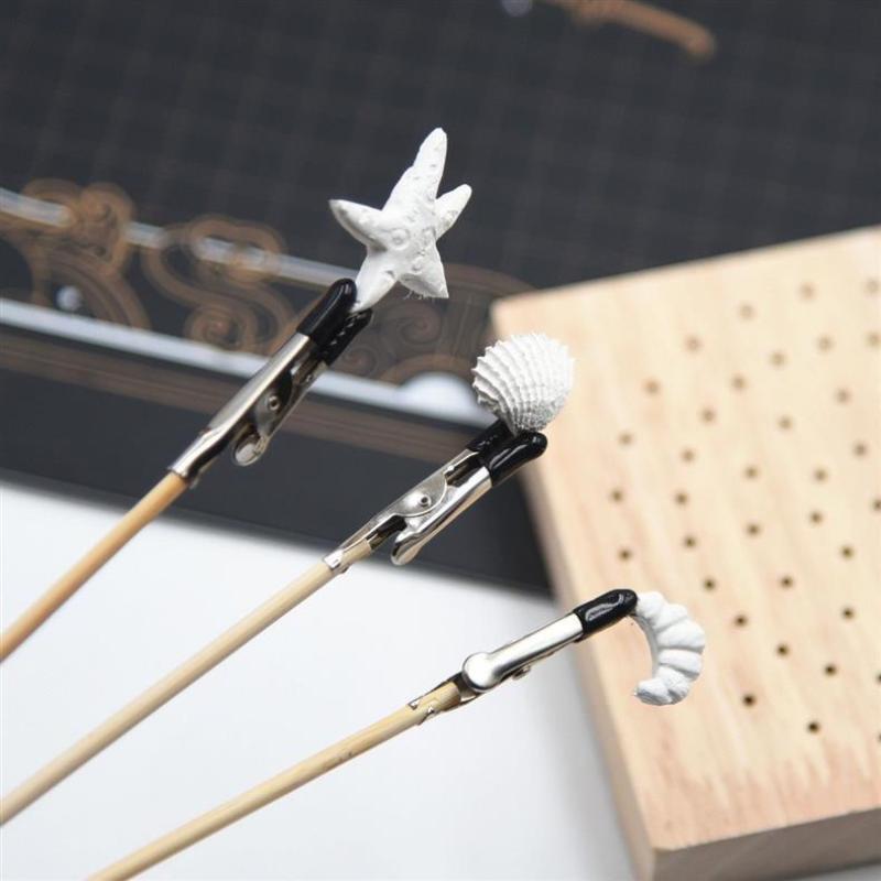 5/10Pcs Airbrush Model Part Diy Accessories Wood And Metal Painting Stand Alligator Clip Stick Modeling Tool