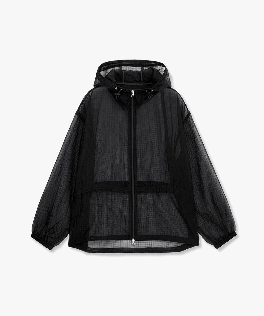 Mongdol Flare Hooded Windbreaker Black Mdjp027Black