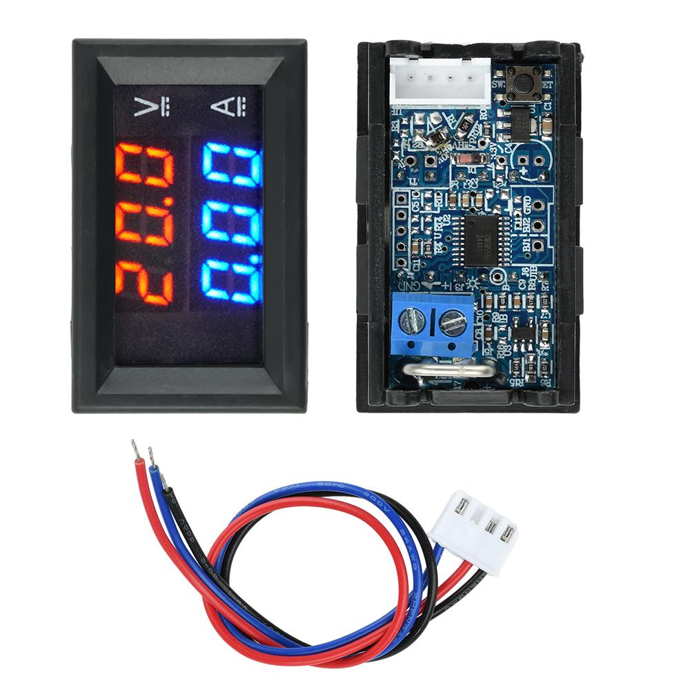 DC 0-300V 10/50/100A DC 0-100V 10/50/100A Voltmeter Ammeter LED Amp Dual Volt Meter Gauge LED Display Meter Amperemeter