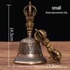 Nepalese Vajra Bell - Wugu Diamond Carved, Hand-Crank Model, Loud Copper Bell, Bronze Dharma Tool