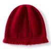 Winter cashmere pile hat men's and women's niche versatile fringed knitted pullover hat warm ear protector cold hat shows small face