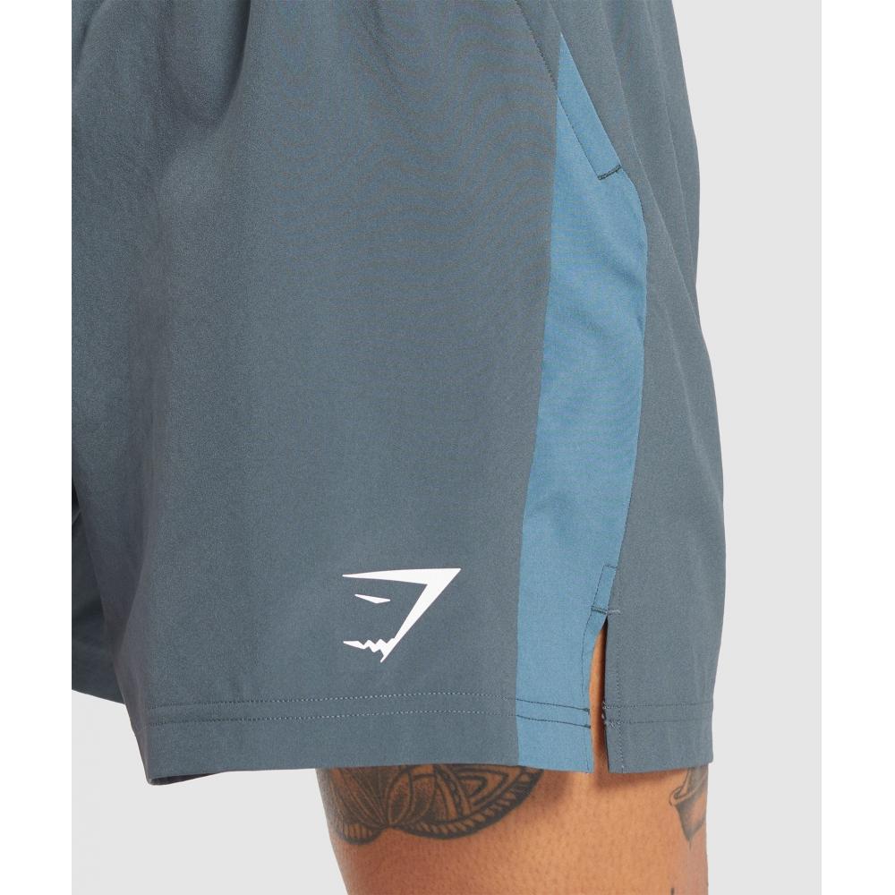 Gymshark Sport 7  Shorts Titanium Blue Faded Blue A3a1q Ucmy