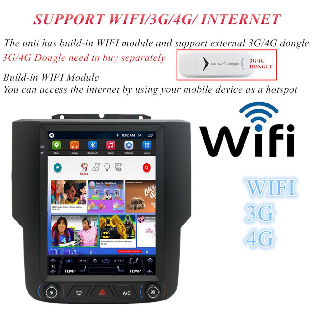 For 2013-2018 RAM 1500-5500 Carplay Stereo Radio GPS Head Unit 9.7" Android 13.0