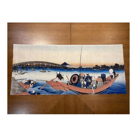 Ukiyo-e Tenugui: The Great Wave Off Kanagawa by Hokusai Katsushika, 100% Cotton, Premium Japanese Tenugui Fabric (Tokka), Reactive Dye, Screen