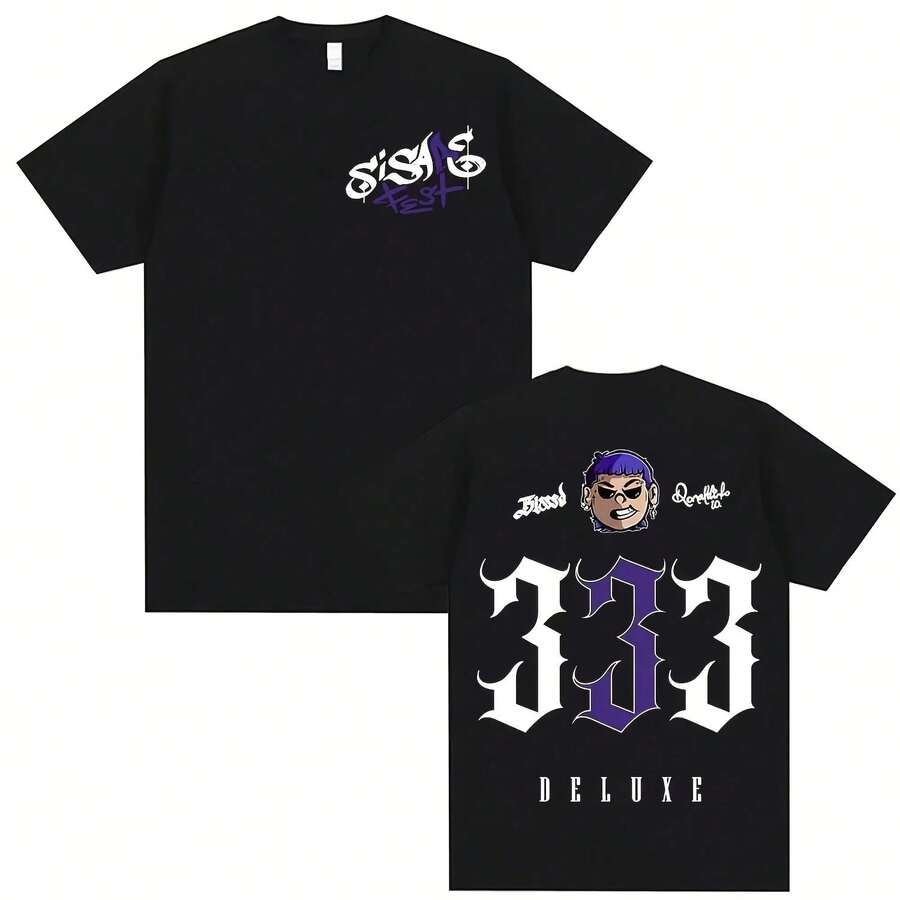 

Rapper Blessd SI SABE Album 2025 Tour Print TShirt Unisex Women Vintage High Street Fashion T Shirts O 3XL