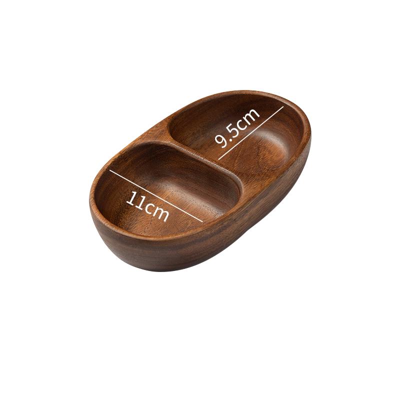 Acacia Wood Divided Serving Plate