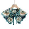 Women's Lightweight Shawl Scarf - Spring/Autumn, All-Match Print, Korean Chic Decorative False Collar