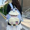 School Bag Cute Cartoon Rabub 2025 New Girl Cute Contrasting Color Large Capacity Shoulder Bag Lightweight Student Backpack
