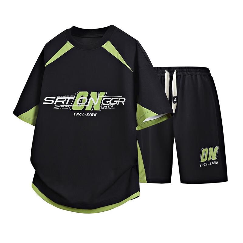 JEEP SPIRIT Men s Casual Summer Sportswear Set XL чёрный
