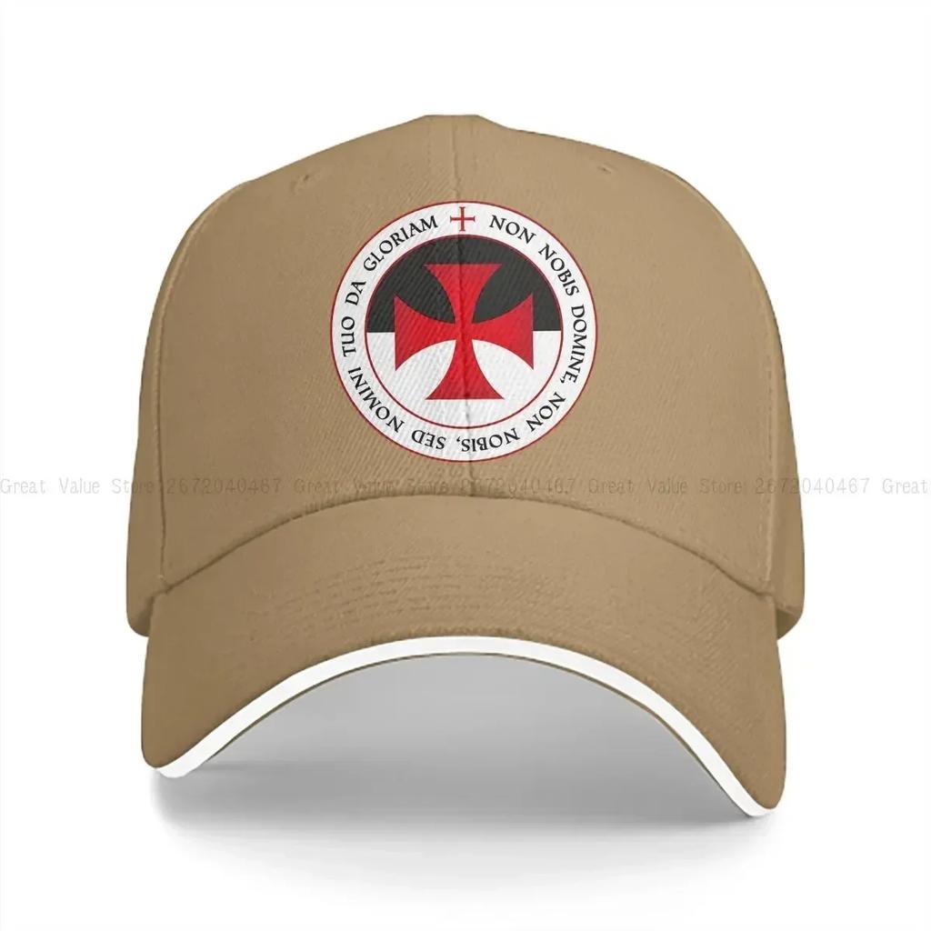 Washed Men's Baseball Cap Cross Christian Crusader Seal Motto Trucker Snapback Caps Dad Hat Knights Templar Golf Hats