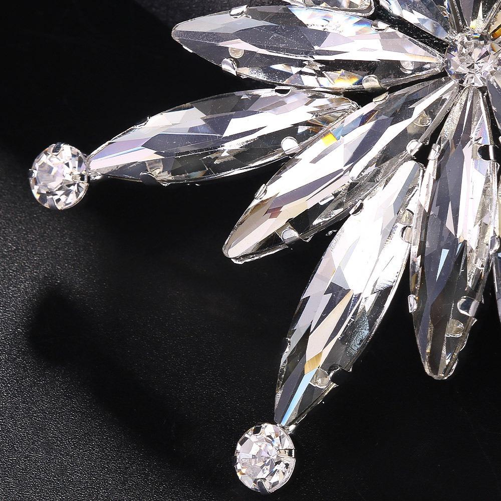 Body Jewelry Rhinestone Brooch Decorative Clothing Chest Flower Irregular Flower Brooch Party