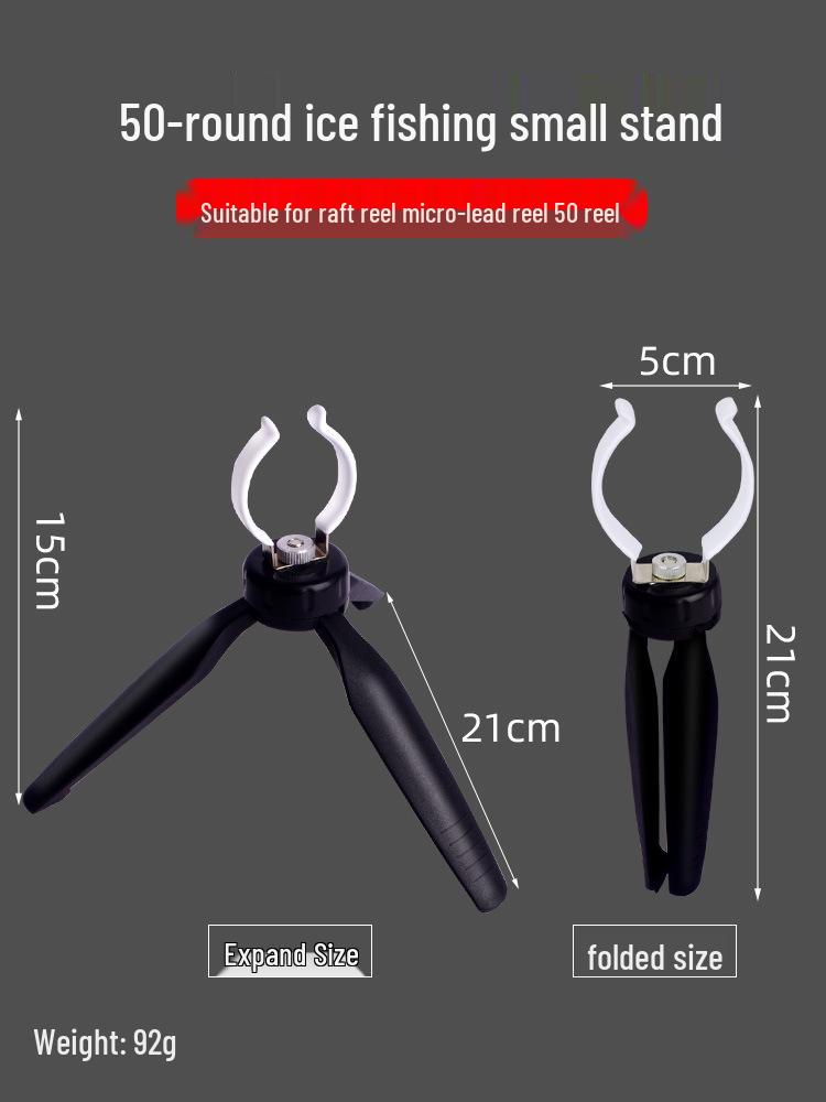 Folding Ice Fishing Rod Holder - Adjustable Winter Rod Stand & Support Frame