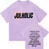 Rapper Jul Love Hip Hop T Shirt Unisexs Womens Clothing Pop Music Tshirt Cozy Cotton Short Sleeve Oversized Fans Casual Tshirts