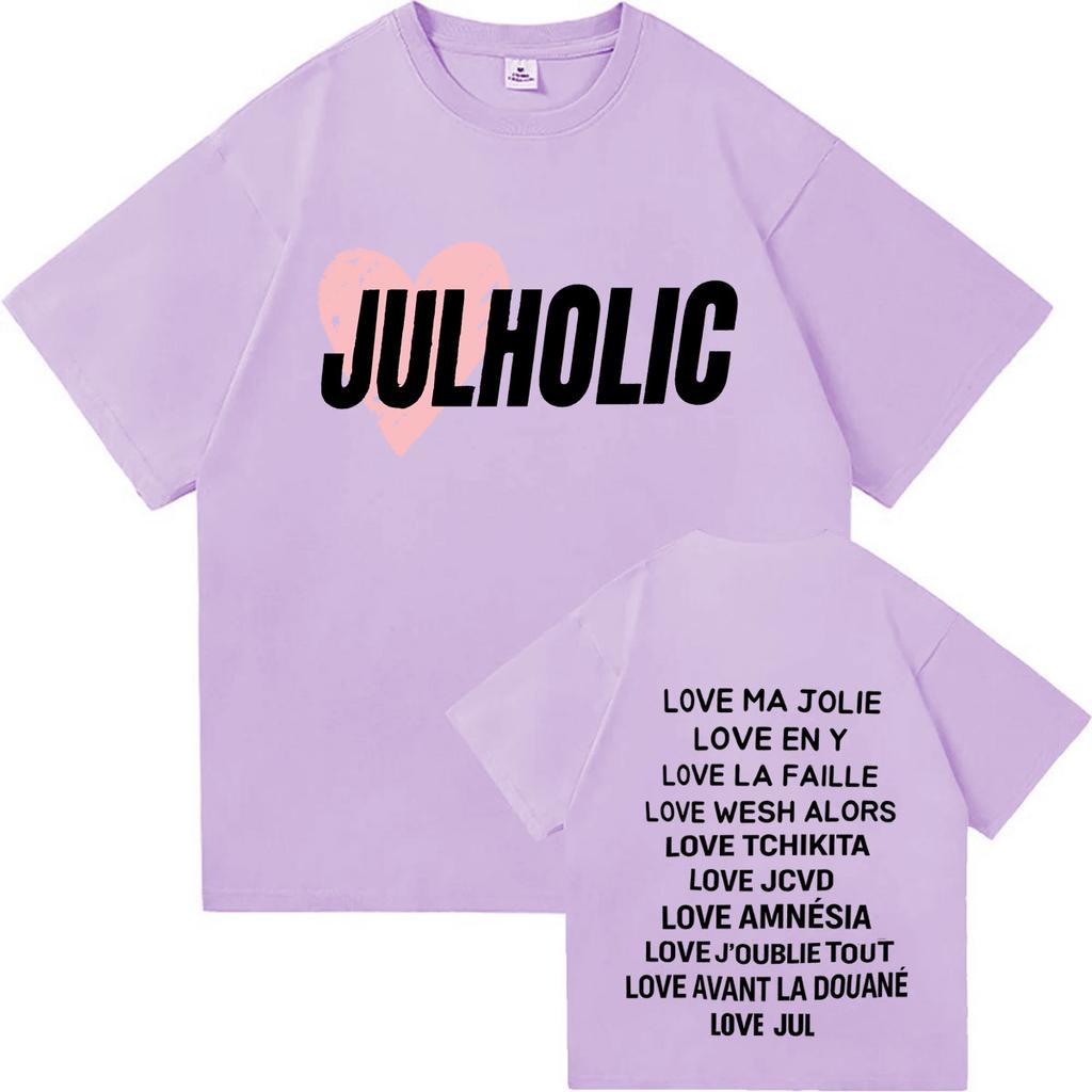 Rapper Jul Love Hip Hop T Shirt Unisexs Womens Clothing Pop Music Tshirt Cozy Cotton Short Sleeve Oversized Fans Casual Tshirts