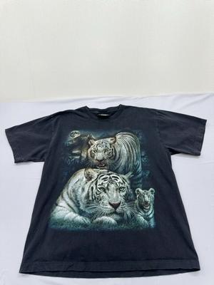 Men's  Black  Tiger  Graphic  Size Unisex T-Shirt