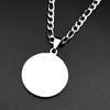 Collier Pendentif Étoile Croissant de Lune en Acier Inoxydable Musulman pour Femmes Hommes Talisman Islamique Spirituel Colliers Chaîne Bijoux Cadeau