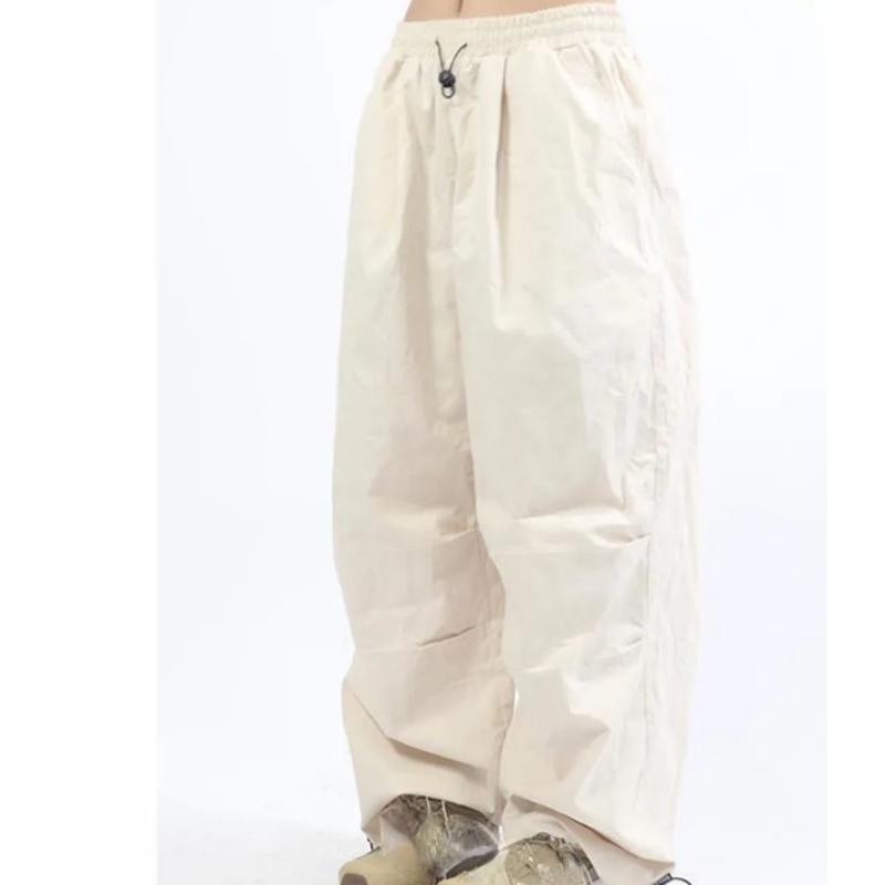 HOUZHOU Oversized Cargo Padákové kalhoty Ženy Japonský styl Gorpcore Wide Leg Joggers Hippie Baggy Vintage tepláky Kalhoty