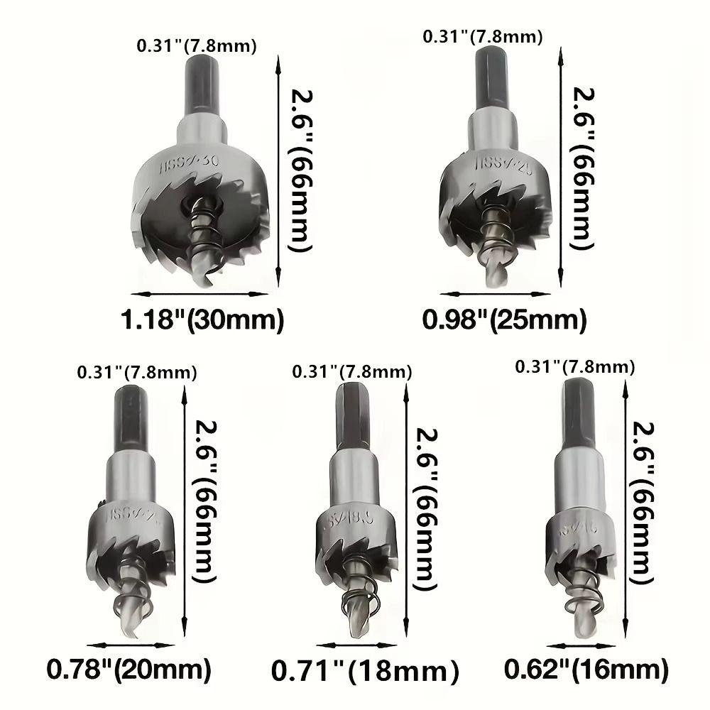 Multi-Material Cutter Hole Opener  Set Durable Design Carbide Tip Hole Opener  Wood Working