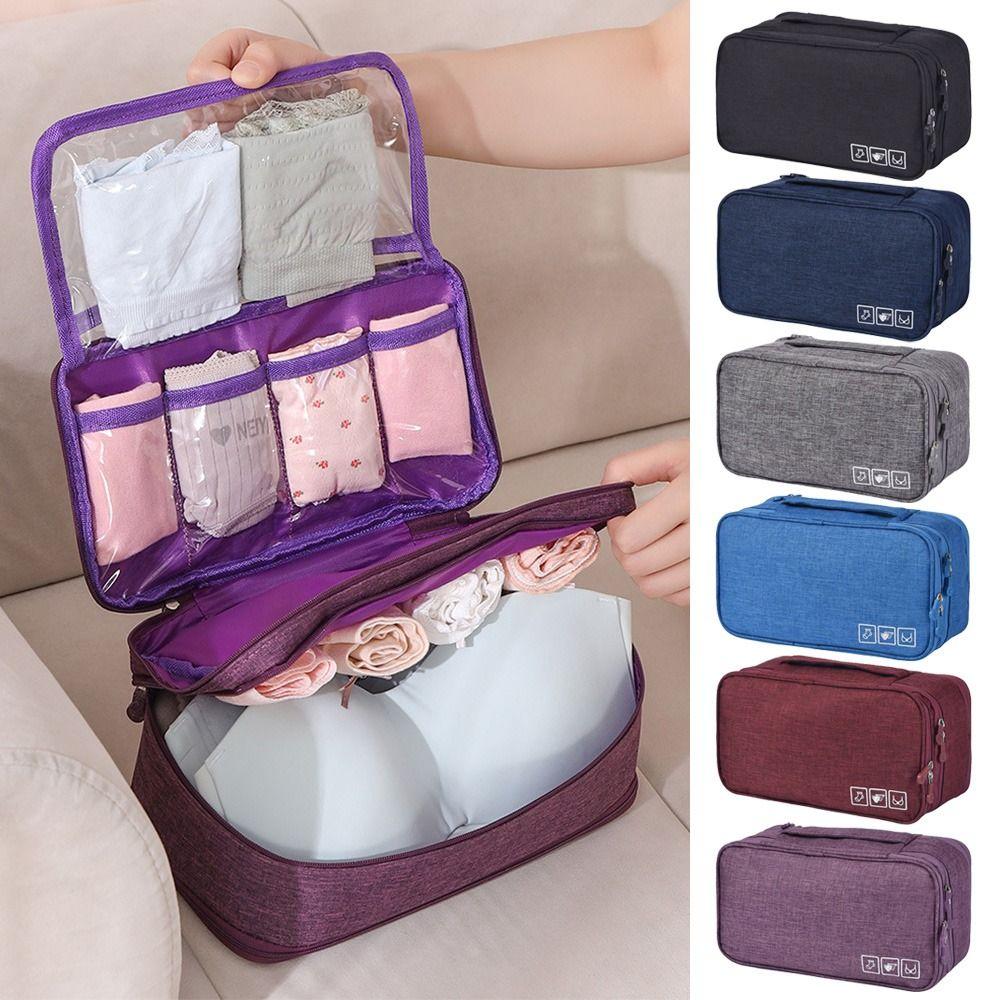 Zipper Closure Travel Underwear Storage Bag Waterproof Cosmetic Wash Package Bag Business Trip