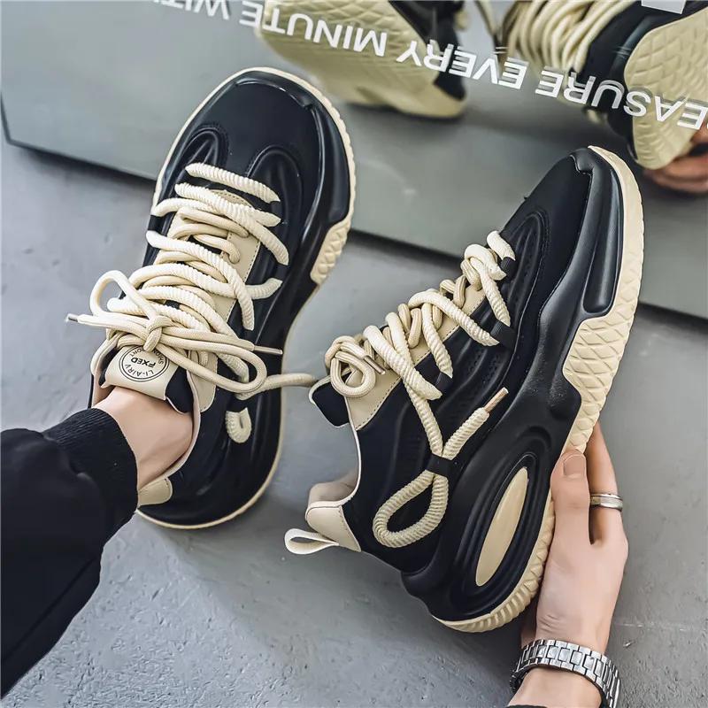 Fashion Men Platform Shoes Daily Men's Casual Sneakers Wear-resistant Non-slip Mens Height-increasing Shoes Zapatillas De Hombre