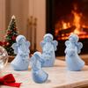 Christmas Angel Molds Silicone 4 Pieces Epoxy Casting Non-Stick Handcraft Moulds Angel Candle Soap Mold for Wedding Party Dinner