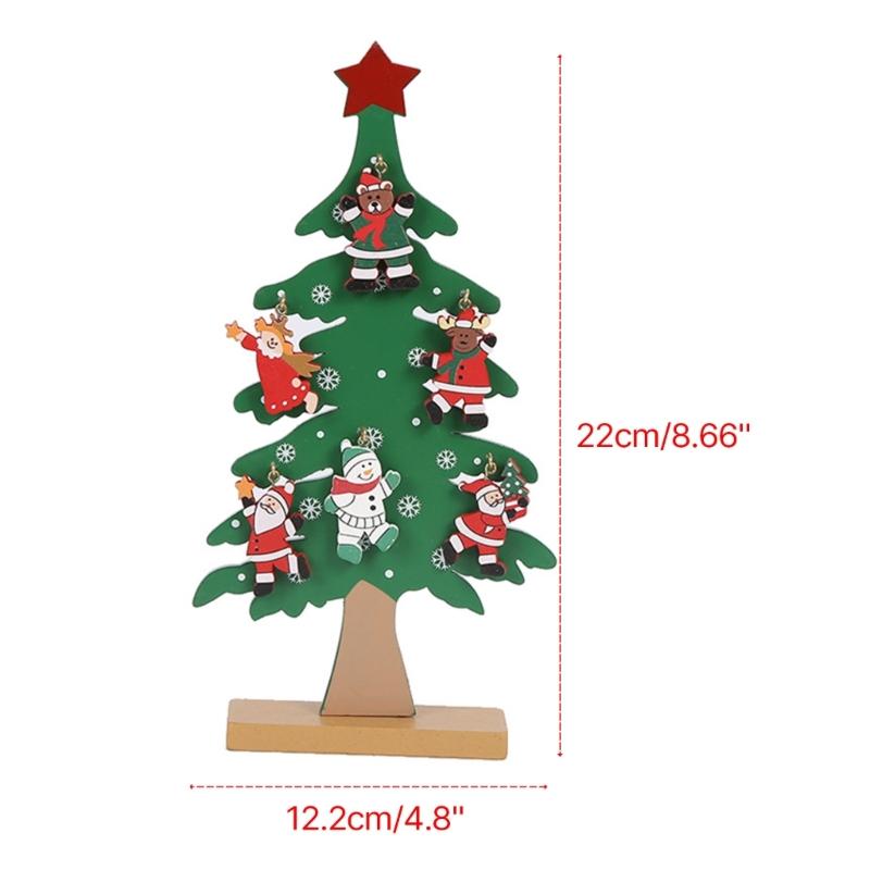 Dřevěná socha vánočního stromku Perfektní dárek a dekorativní kousek pro vánoční oslavy Sváteční dekorace