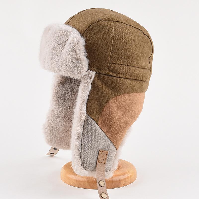 Thunderhead Cap Men's Fall and Winter Warm Cotton Cap Children's Mask Cap Plush Ear Protection Cycling Cap Europe and The United States