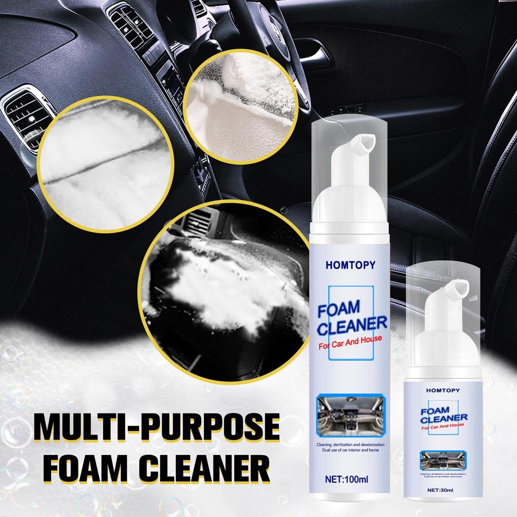 Multifunctional Car Interior Foam Cleaner for Leather Seats & Steering Wheel