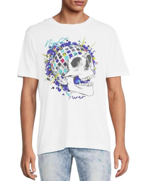 Robert Graham men s Night Fever Skull print T- Shirt - size XL - retail $98 S разноцветный