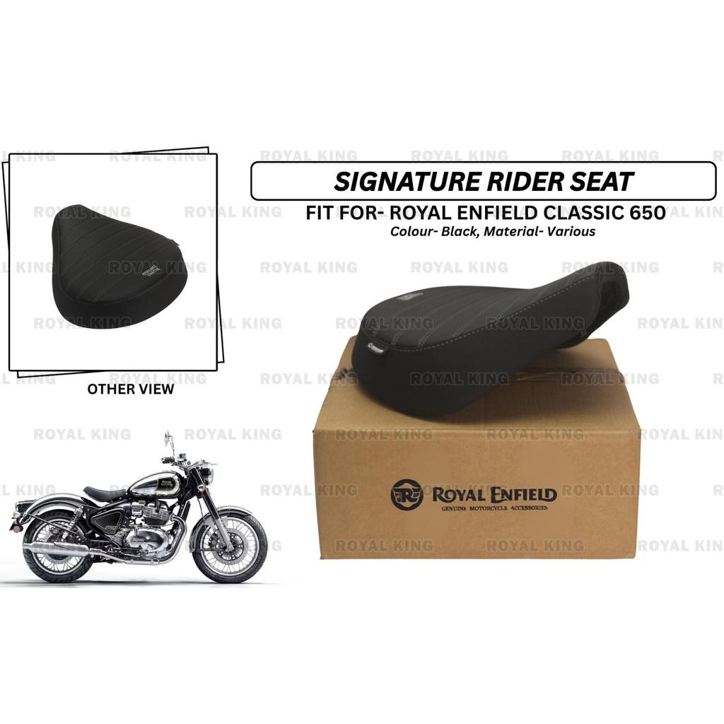 For Royal Enfield "Classic 650 Black Signature Rider Seat"