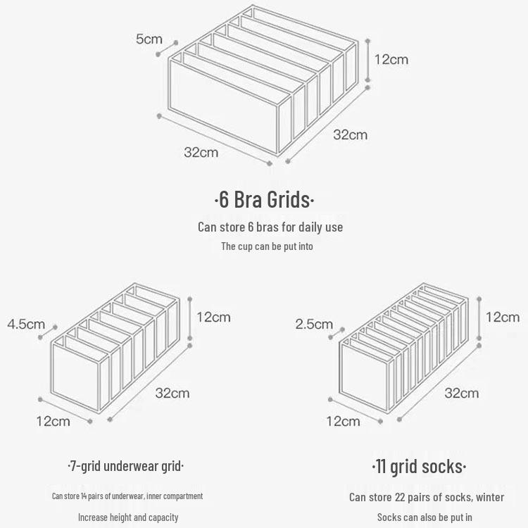 Underwear and Socks Organizer: Japan & South Korea Wardrobe Storage Drawer Set