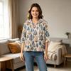 Women's Casual 3/4 Sleeve Hooded Christmas T-Shirt for Holiday Parties and Everyday Wear