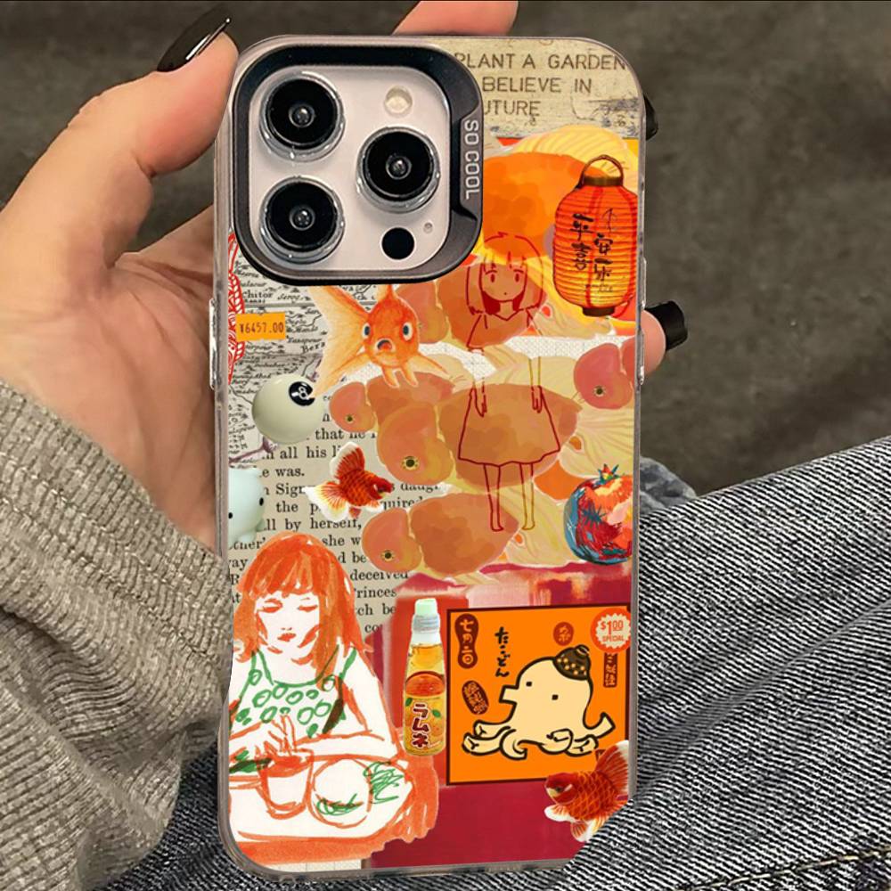 China Chic Mosaic Graffiti Green Rattan Phone Case For iPhone 17 16 15 14 13 12 11 XS XR X Pro Max Plus Colored Silver Cover