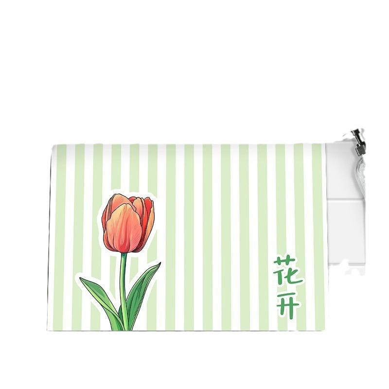 Tulip Flower Diatom Mud Absorbent Soft Mat Bathroom Door Non-slip Mat Household Foot Mat Bathroom Quick-drying Floor Mat