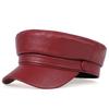 Painter Hat Beret Leather PU Faux Ladies Fashionable Trendy Winter Autumn Hats Outdoor Leisure Flat Top Military Caps Spring Casual Berets