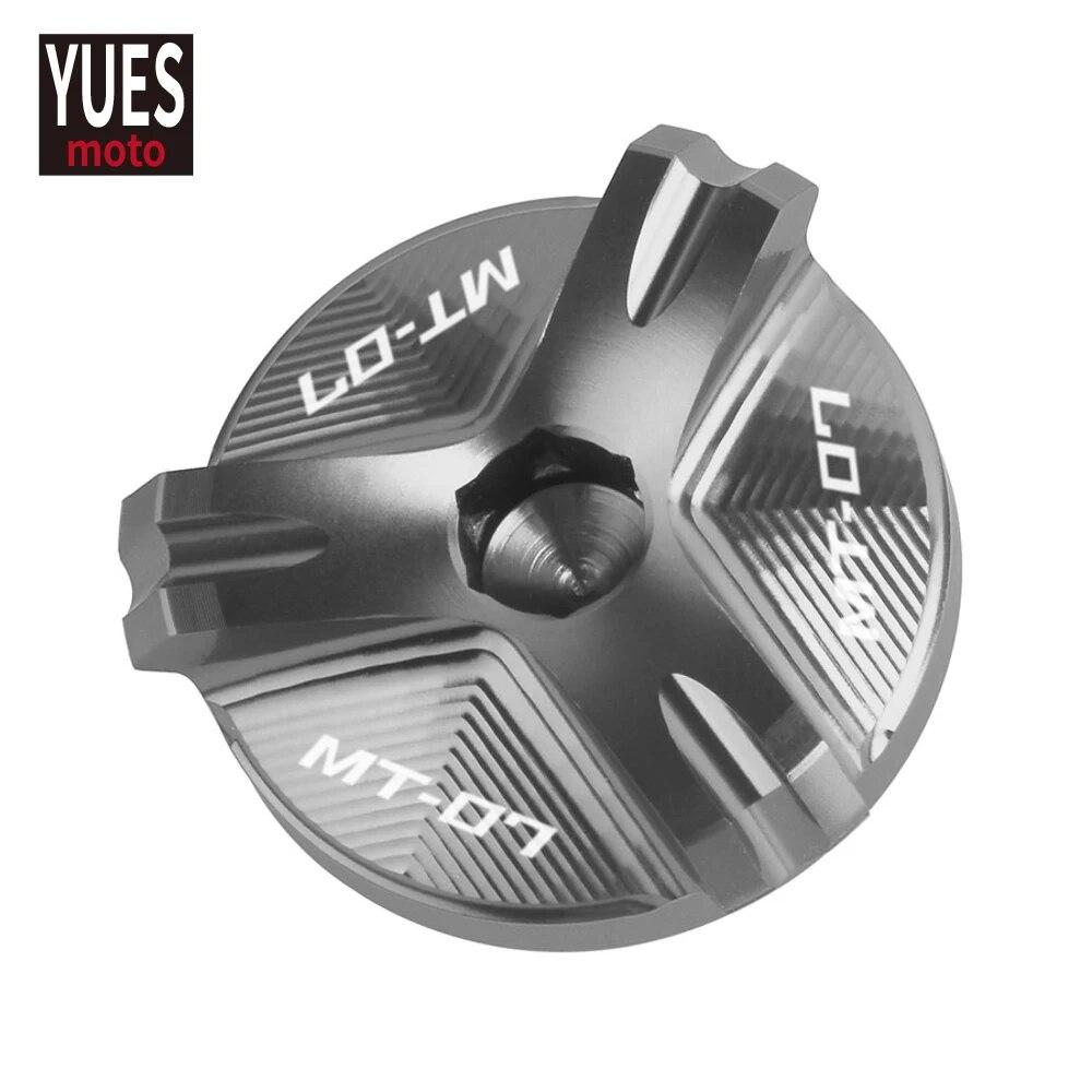 

Motorcycle CNC Engine Oil Filler Cup Plug Cover Cap Screw For YAMAHA MT07 MT 07 2014 2015 2016 2017 2018 2022 серый
