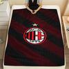 1PC AC Milan Patterned Flannel Blanket Suitable For All Seasons for Home Decor Warmth and Comfort Gifts Holiday Present